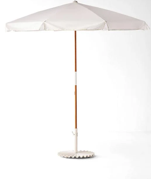 The Amalfi Beach Umbrella by Business & Pleasure Co. in Ivory at Anthropologie