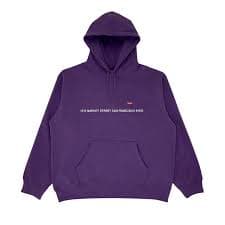 Buy Supreme Shop Small Box Hooded Sweatshirt - San Francisco 'Dark Purple' - FW23SW114C DARK PURPLE | GOAT SA