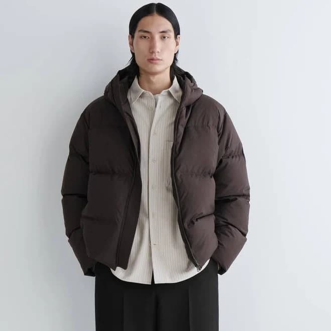 Cos Men's Hooded Down Puffer Jacket