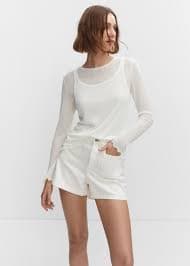 Denim shorts with pockets - Women | MANGO OUTLET USA