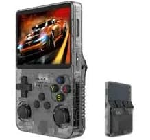 R36s Retro Handheld Video Game R36S Retro Handheld Game Console - 21,000+ Preloaded Games, 3.5" IPS Screen, 64GB, 3500mAh Battery (Grey) Game Boy