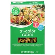 Food Club Garden Tri-Color Rotini
