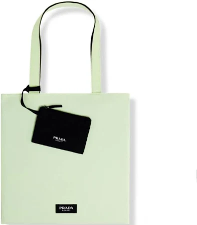 Prada Beauty Mini Green Tote Bag with Pouch