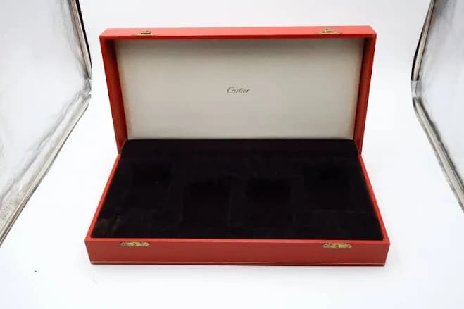 Large Cartier Red Presentation Jewelry Storage Box 18” X 9” X 4”