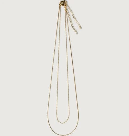 Oak + Fort Minimal Layered Chain Necklace