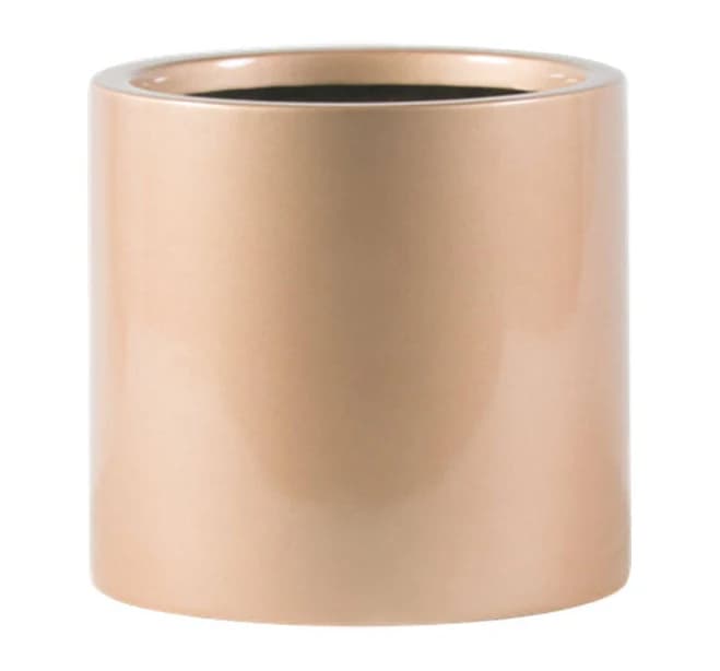 Earth Cylinder Floor Planters - Metallic
