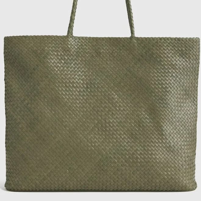 Quince Handwoven Italian Leather Tote