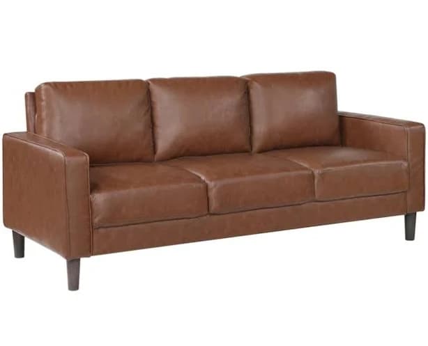 Lexicon Malcolm Faux Leather Sofa