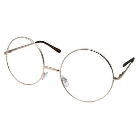 Grinder Punch Women's Extra Large Round Metal Glasses