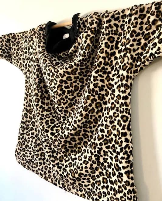 Fleece High Neck Long Sleeve Leopard Spots!