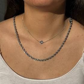 Women's Twisted Gold Rope Chain Necklace
