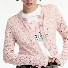 H&M Ladies Pointelle-knit Cardigan