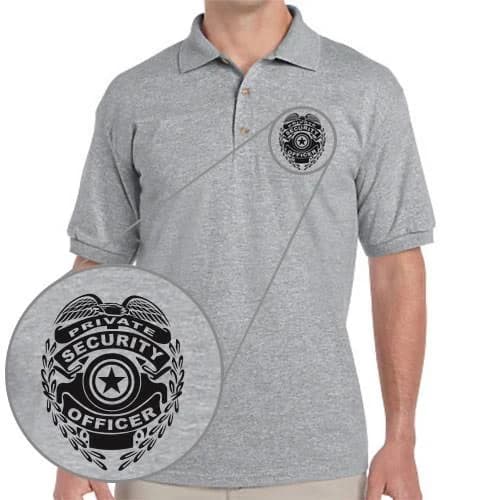Custom Security Polo Shirt with Badge