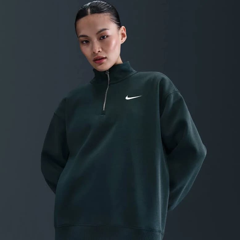 Nike Women's Sportswear Phoenix Fleece Oversized 1/4-Zip Long Sweatshirt