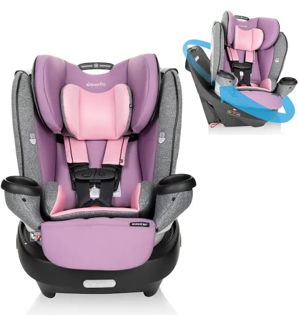 GOLD Revolve360 Rotational All-In-One Convertible Baby Car Seat (Opal Pink)