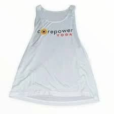 NEW Corepower Yoga White Logo Tank