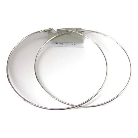 Women's Extra Large Jumbo Silver Hoop Earrings