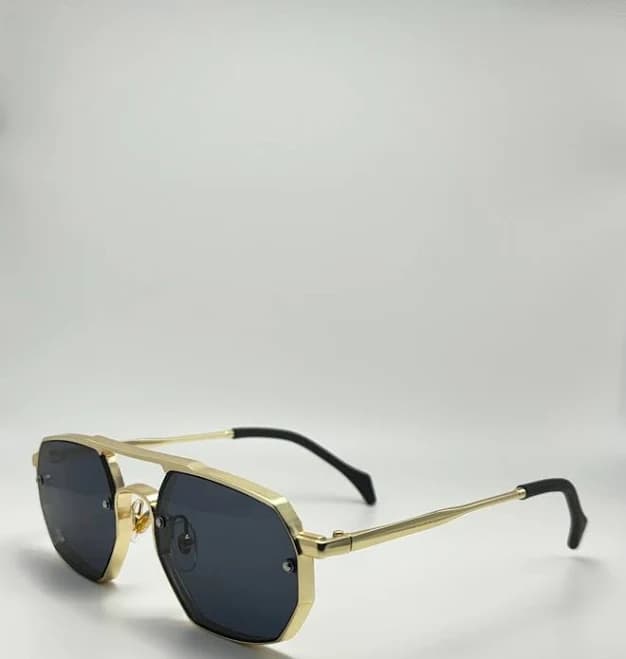 Steampunk Double Bridge Metal Sunglasses