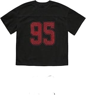 Men's Number Print Jersey Shirt Crew Neck Short Sleeve Mesh Tee Tops Casual Football Jersey Shirts