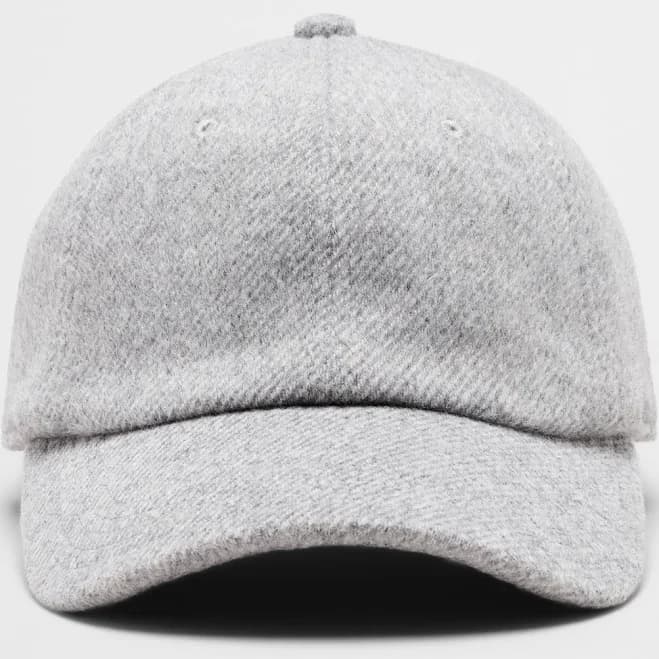 Twill Felt Baseball Hat Grey Regular Size One Size