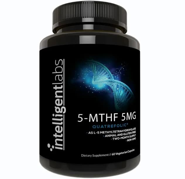 Intelligent Labs 5MG L-5 Mthf Activated Folic Acid Supplement