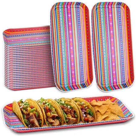 24 Pcs Mexican Food Serving Trays