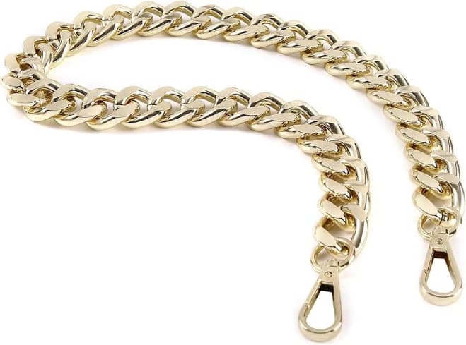 25 Inch Trendy Chunky Metal Chain Purse Shoulder Strap Replacement for Handbag