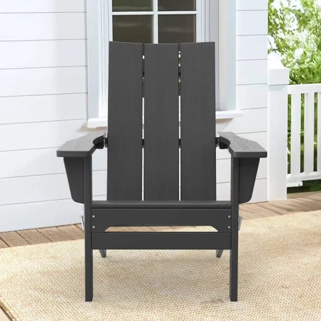 jearey Outdoor HDPE Folding Classic Adirondack Chair All-Weather