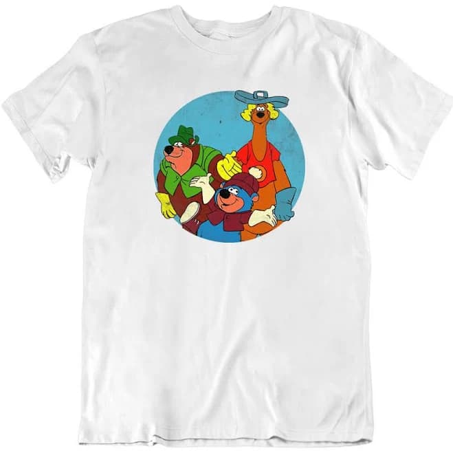 Bears Friends 70's Cartoon Animal Animation TV Series Funny T Shirt Tee