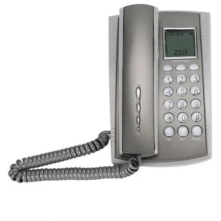 Landline Wall Mount Caller ID Wall Corded Telephone, Function Office Corded Telephone, For Office, Gray