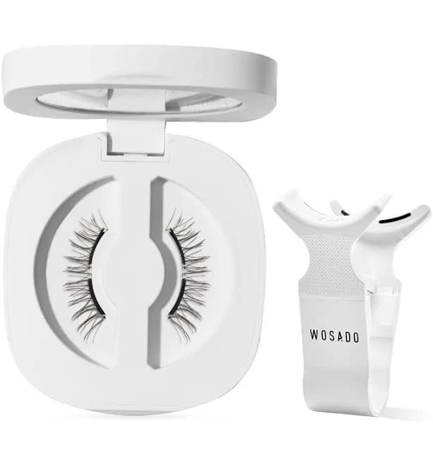 WOSADO Silky Brown 2 Magnetic Eyelashes – Soft Natural No-Glue Vegan Lash Set