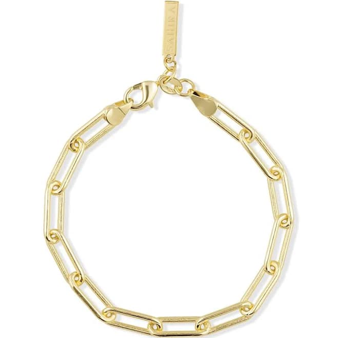 18K Gold Carrie Paperclip Link Bracelet