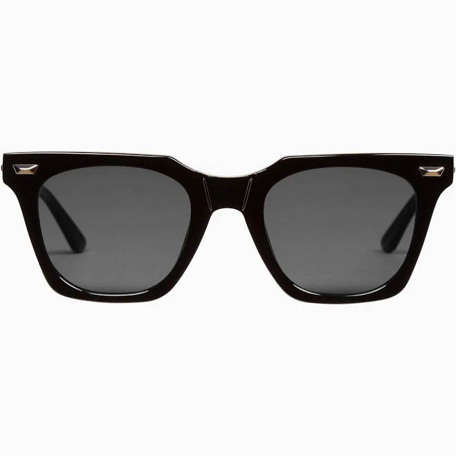 Valley Prisoner Rectangle Sunglasses with Silver Metal Trim