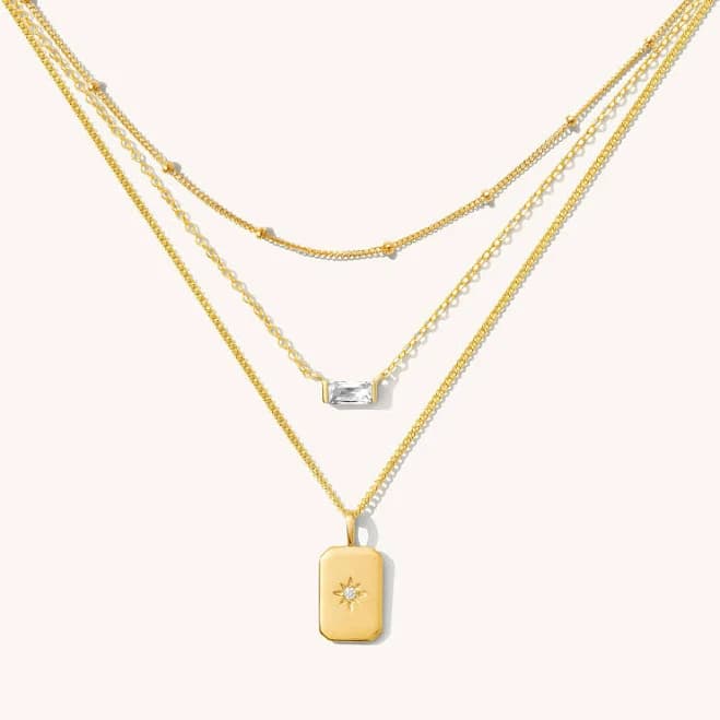Layered Gold Filled Necklace Set #2