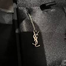 SAINT LAURENT Monogram Threader Earrings Silver · Whatnot: Shop, Sell, Connect
