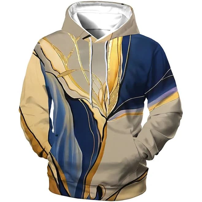 Men's Abstract Graphic Prints Hoodie
