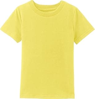 Boys' 100% Cotton Heavyweight Short Sleeve Crewneck T Shirt