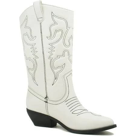 Soda Women's Shoes Soda Reno Western Cowboy Pointed Toe Knee High Boots