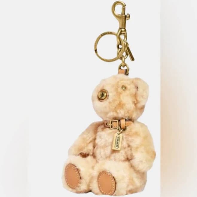 Coach Women's Bear Shearling Charm