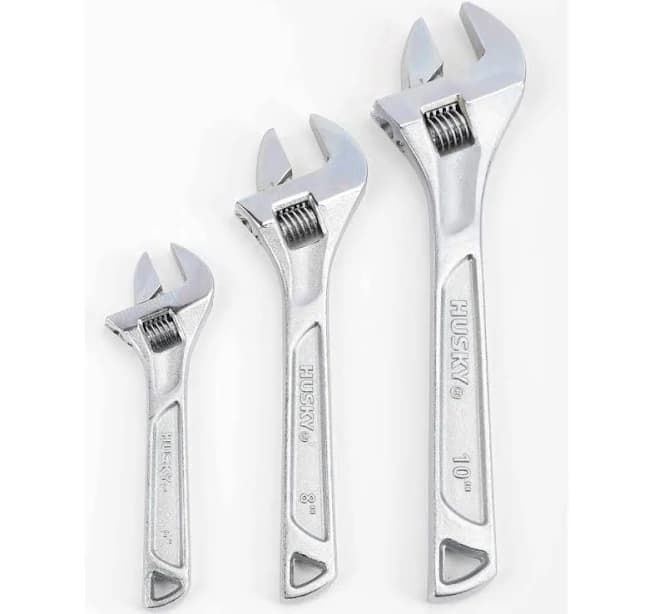 Husky Adjustable Wrench Set 3-Piece