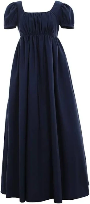 1791's Lady Women Vintage Regency Dress High Waistline Ball Dresses Victorian Tea Gown Dress
