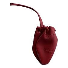 Leather bag charm Jil Sander Red in Leather - 56650089