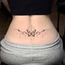 1pc black & planet pattern temporary waterproof tattoo sticker, oblong shape, for arm, abdomen, back, shoulder, neck, clavicle, leg, body, party gift tattoo decal - beauty & health - Temu