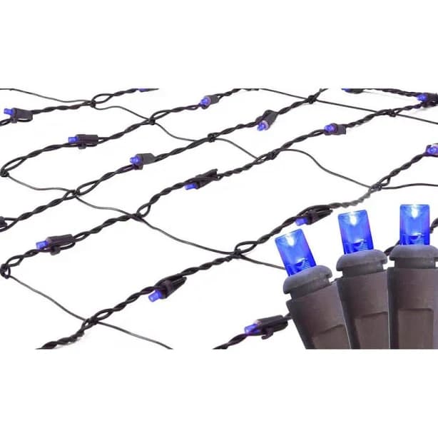 Northlight 2' x 8' Blue LED Net Style Tree Trunk Wrap Christmas Lights