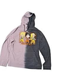 Dragon Ball Z Men M Purple Black Hoodie Pullover Son Goku Ombre Wash