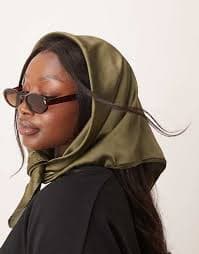 My Accessories bandana headscarf in olive green | ASOS