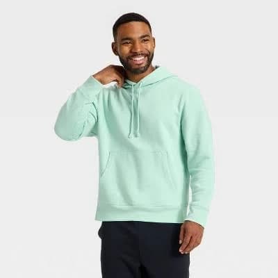 All in Motion Men's Active Comfort Fleece Hooded Sweatshirt