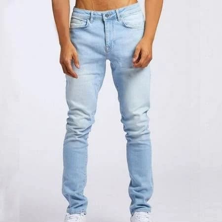 Men's Skinny Stretch Ripped Tapered Leg Jeans
