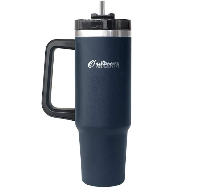 40 oz. Double-Walled Insulated Navy Blue Stainless Steel Tumbler
