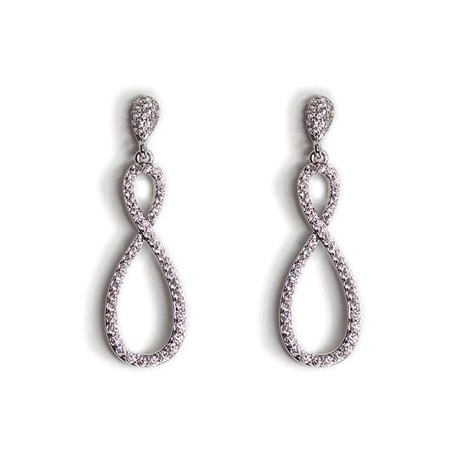 Infinity Pave Drop Earrings